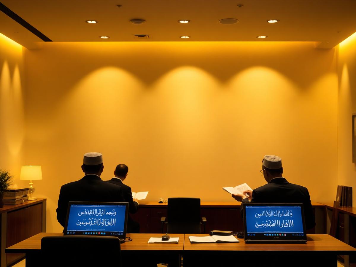 فريق مؤسسي يعمل على مراجعة المحتوى